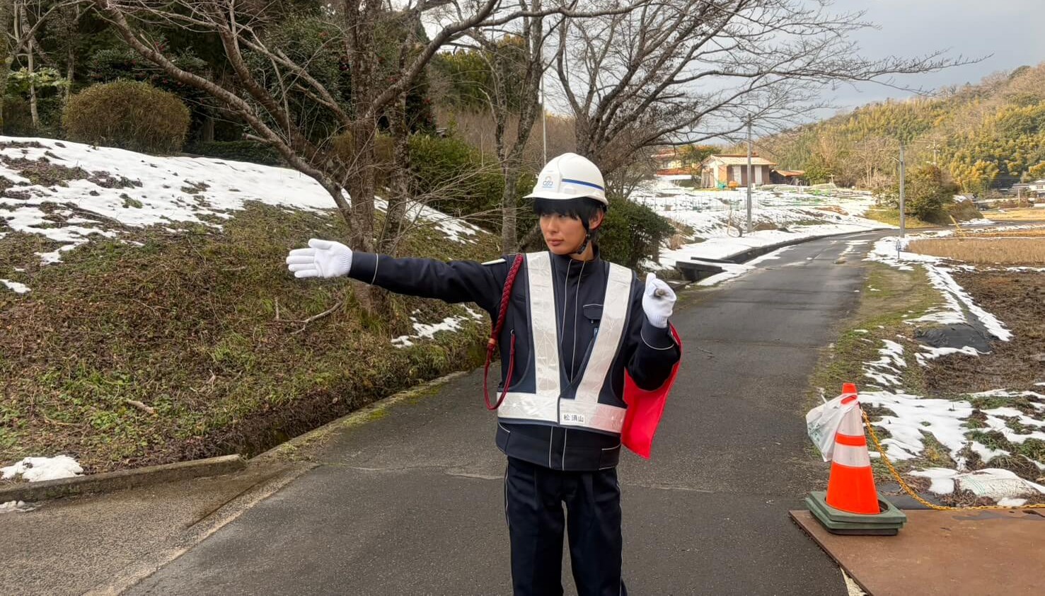 Sさんの警備している様子