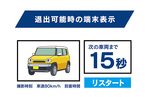 退出可能時の端末表示